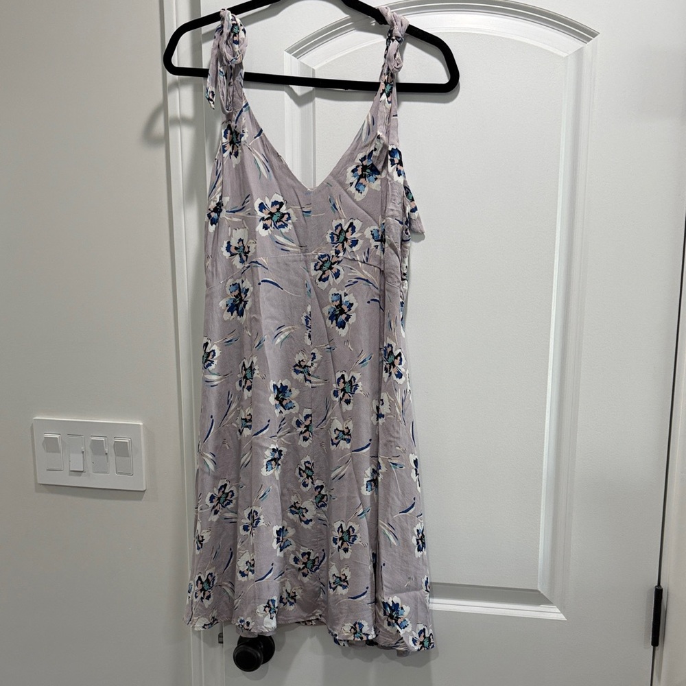 Astr Floral Dress in Lavender and Blue